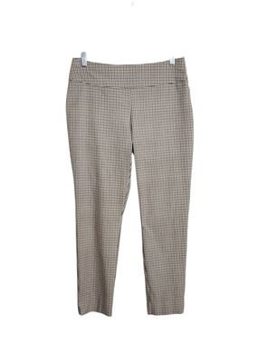 Cooper and Ella Brown and Black Plaid Slim Ankle Pants Size 8